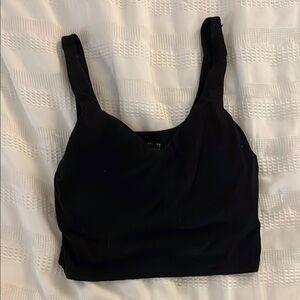 Black Cropped Tank Top